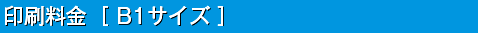 印刷料金［B1サイズ］